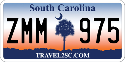 SC license plate ZMM975