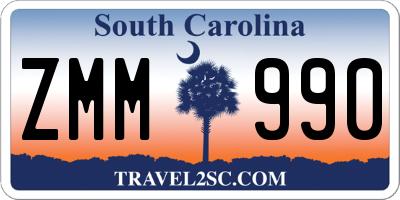 SC license plate ZMM990