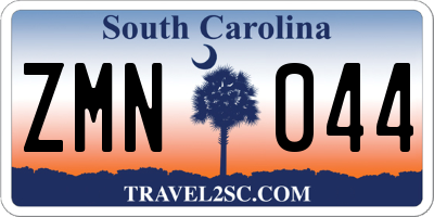SC license plate ZMN044