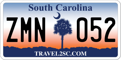 SC license plate ZMN052