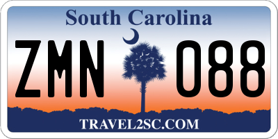 SC license plate ZMN088