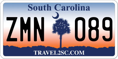 SC license plate ZMN089