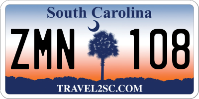 SC license plate ZMN108