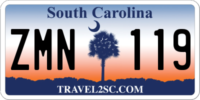 SC license plate ZMN119