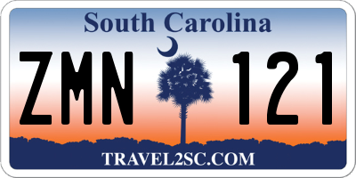 SC license plate ZMN121