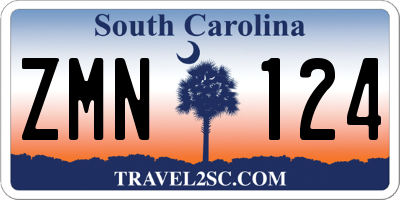 SC license plate ZMN124