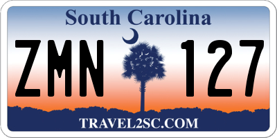 SC license plate ZMN127