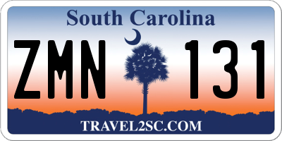 SC license plate ZMN131