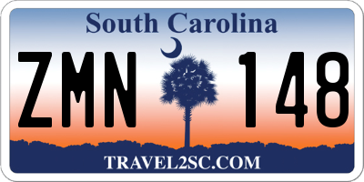 SC license plate ZMN148