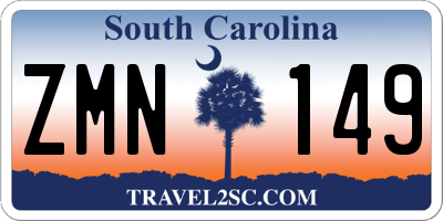 SC license plate ZMN149