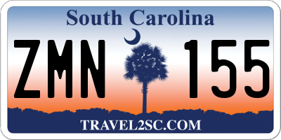 SC license plate ZMN155