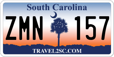 SC license plate ZMN157