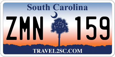 SC license plate ZMN159