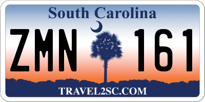 SC license plate ZMN161