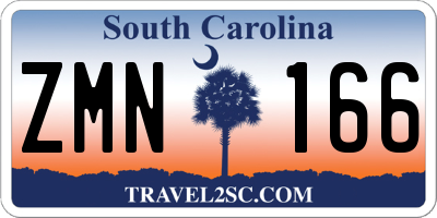 SC license plate ZMN166