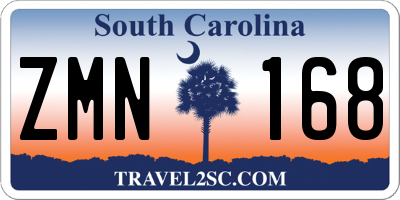SC license plate ZMN168