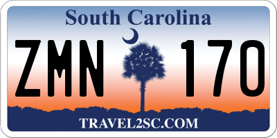 SC license plate ZMN170