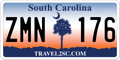 SC license plate ZMN176