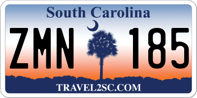 SC license plate ZMN185
