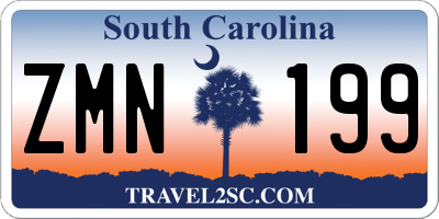 SC license plate ZMN199