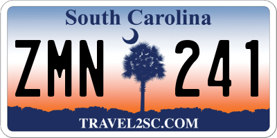 SC license plate ZMN241