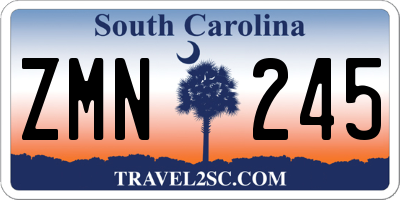 SC license plate ZMN245