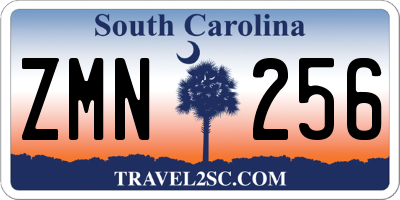 SC license plate ZMN256
