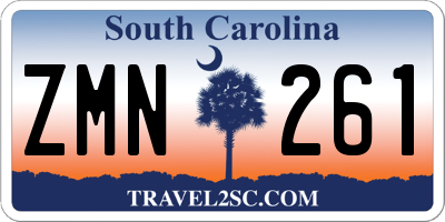 SC license plate ZMN261