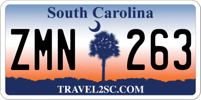 SC license plate ZMN263