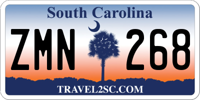 SC license plate ZMN268