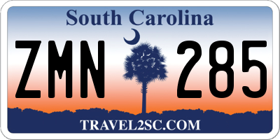 SC license plate ZMN285