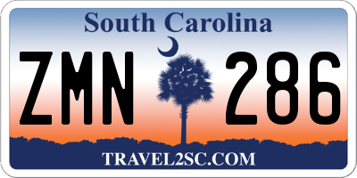 SC license plate ZMN286