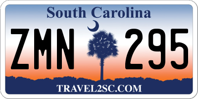 SC license plate ZMN295