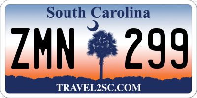 SC license plate ZMN299