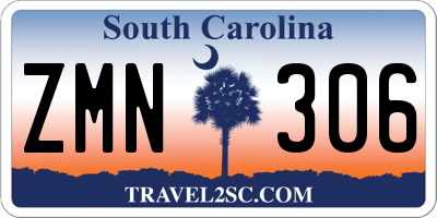 SC license plate ZMN306