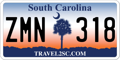 SC license plate ZMN318