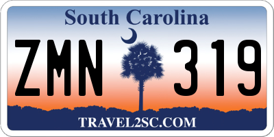 SC license plate ZMN319
