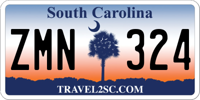 SC license plate ZMN324
