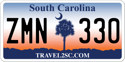 SC license plate ZMN330