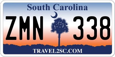 SC license plate ZMN338