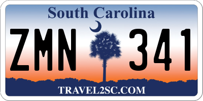 SC license plate ZMN341