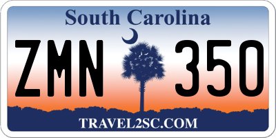SC license plate ZMN350