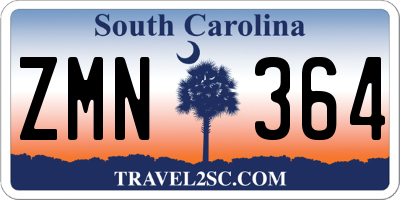 SC license plate ZMN364