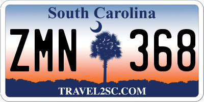 SC license plate ZMN368