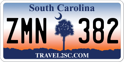 SC license plate ZMN382
