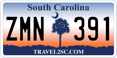 SC license plate ZMN391