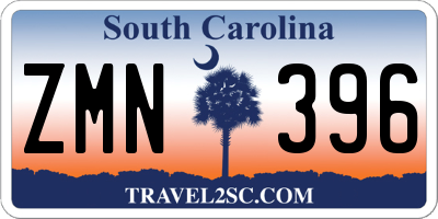 SC license plate ZMN396