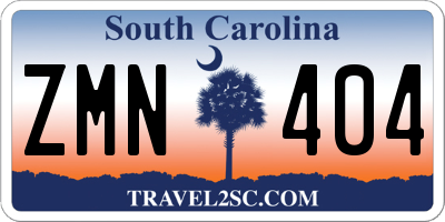 SC license plate ZMN404