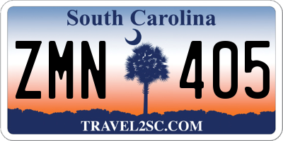 SC license plate ZMN405