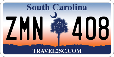 SC license plate ZMN408